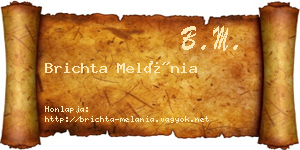 Brichta Melánia névjegykártya
